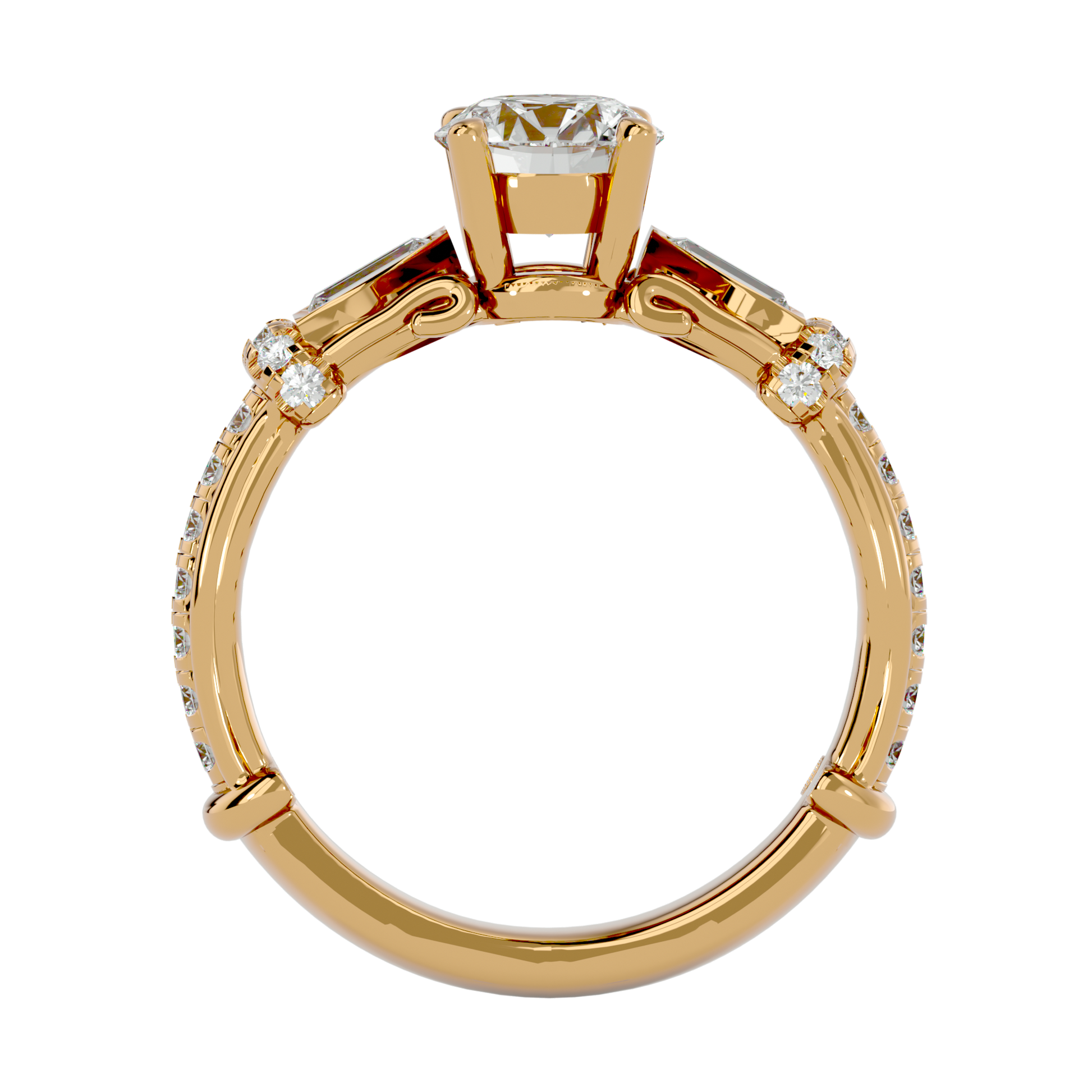 Aurora Diamond Solitaire Ring