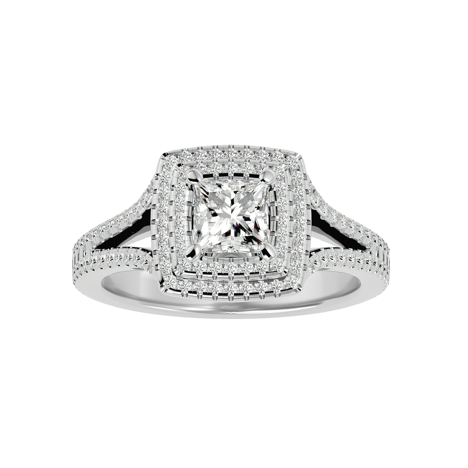 Zinnia Diamond Halo Ring