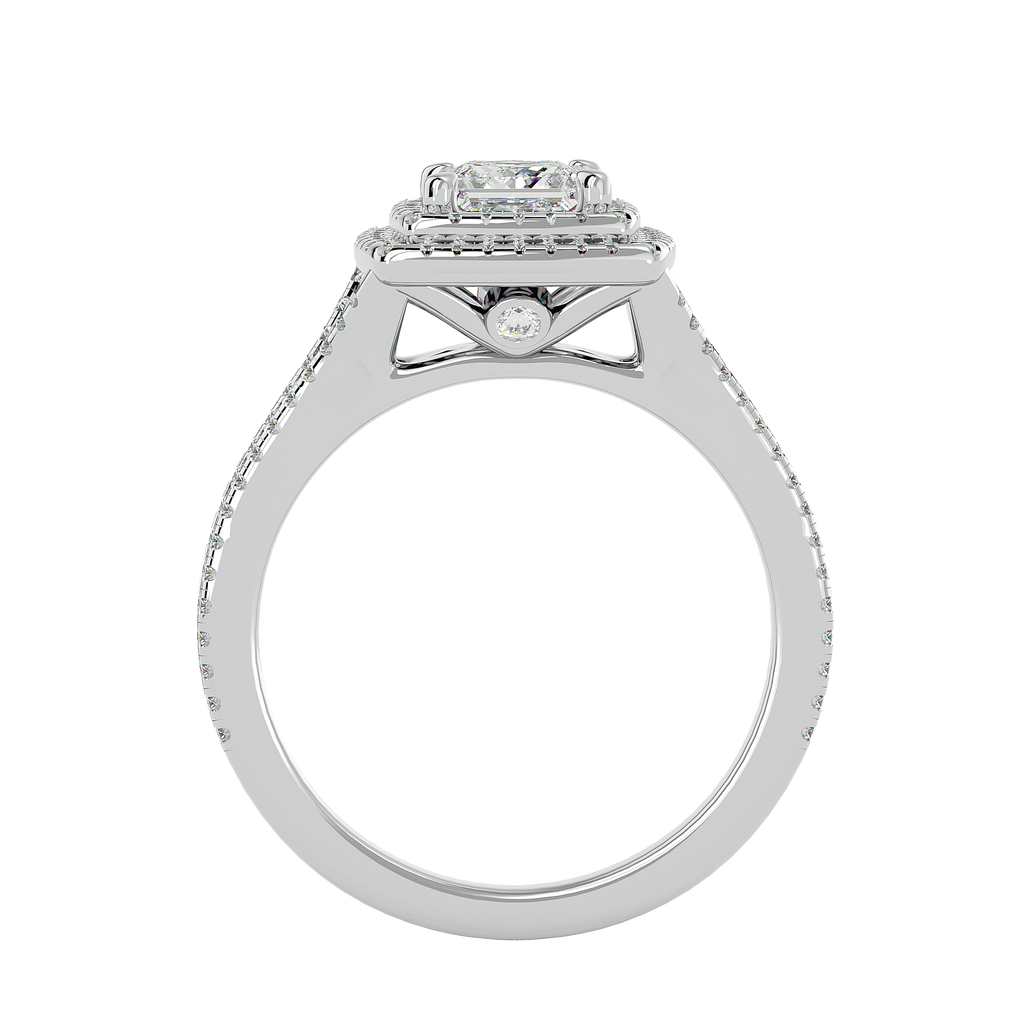 Zinnia Diamond Halo Ring