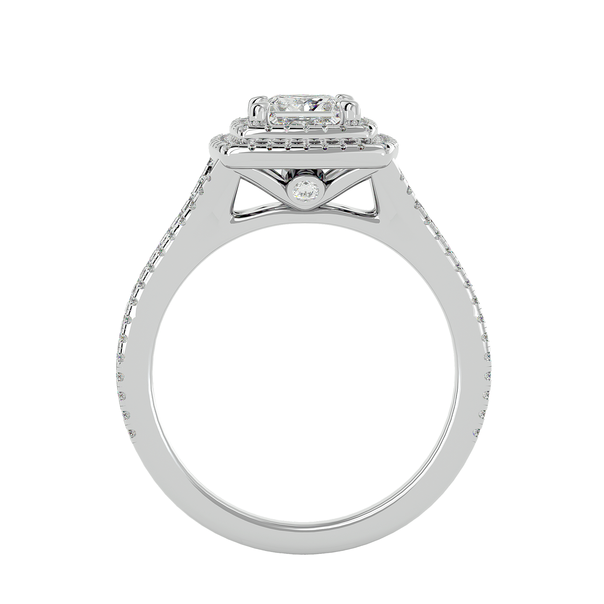 Zinnia Diamond Halo Ring