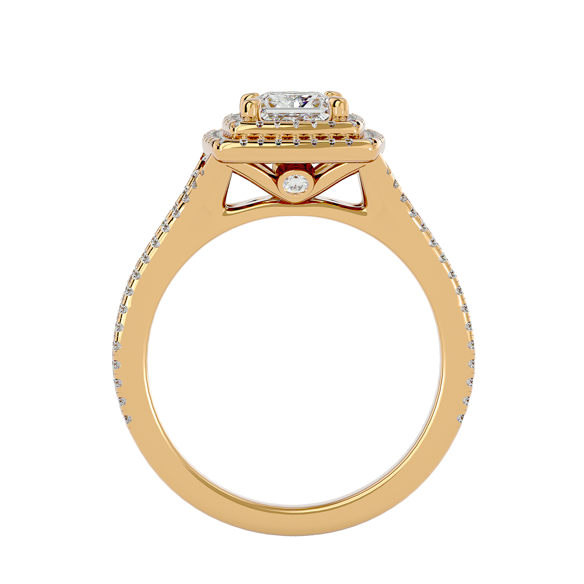 Zinnia Diamond Halo Ring
