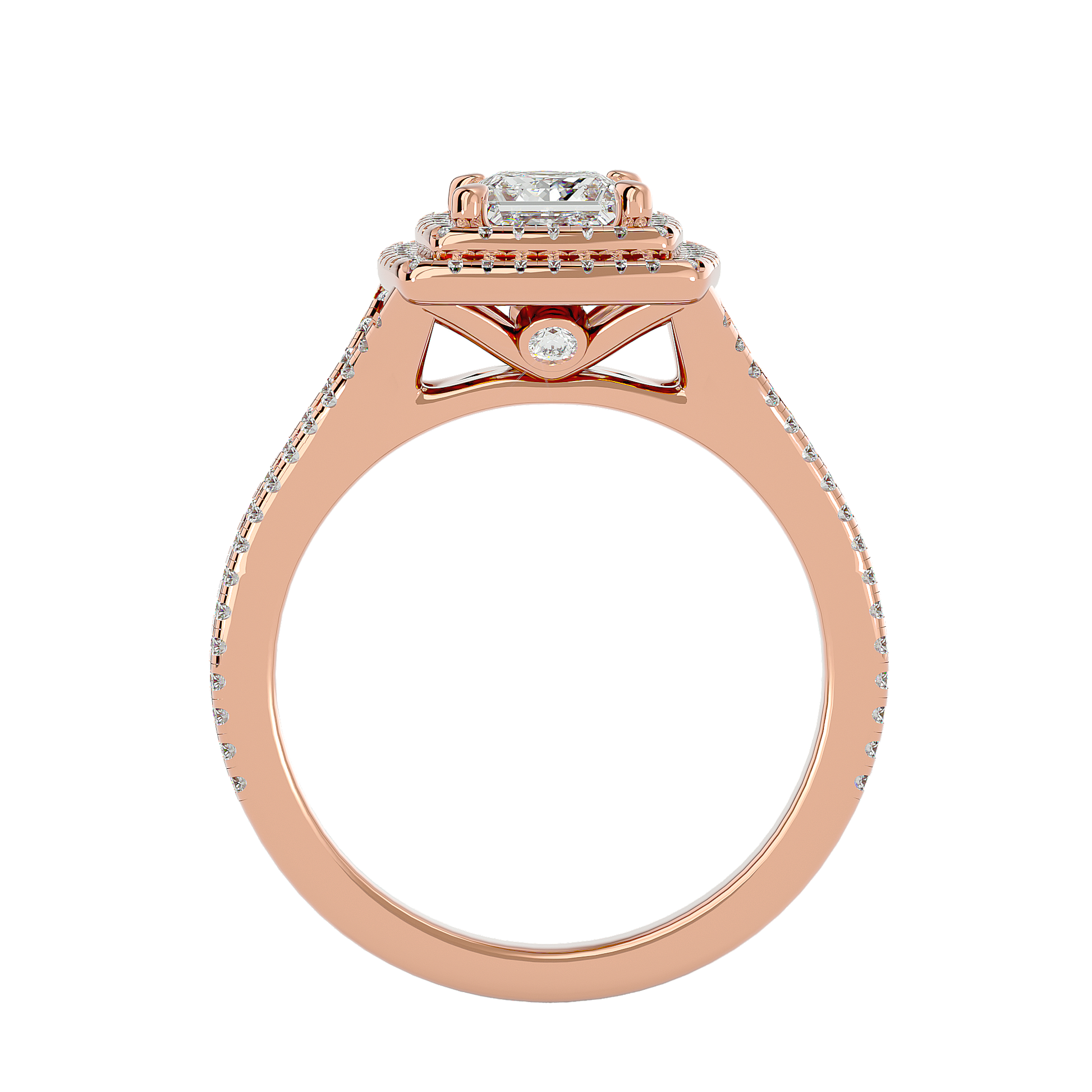 Zinnia Diamond Halo Ring