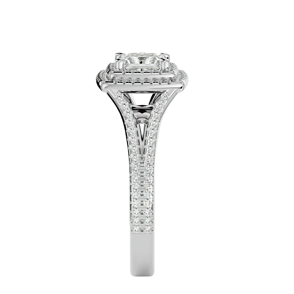 Zinnia Diamond Halo Ring