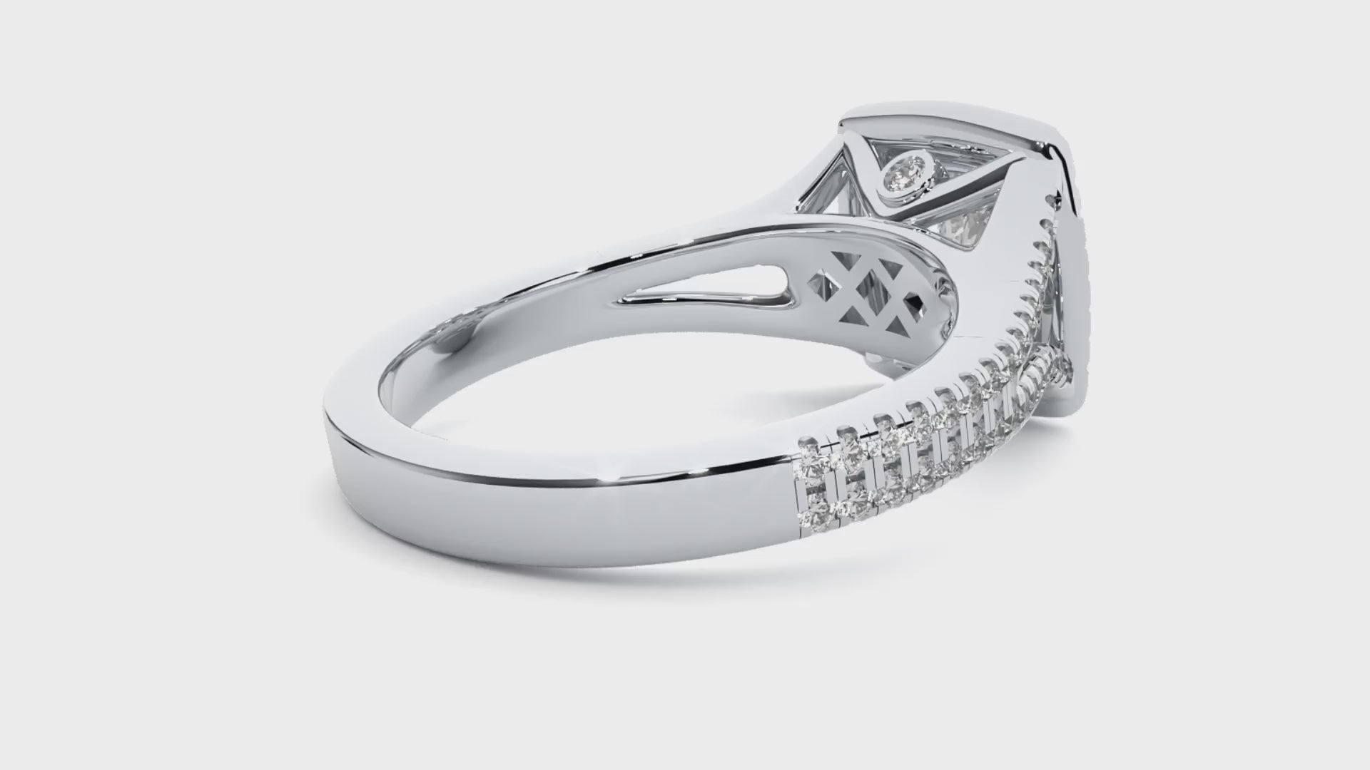 Zinnia Diamond Halo Ring