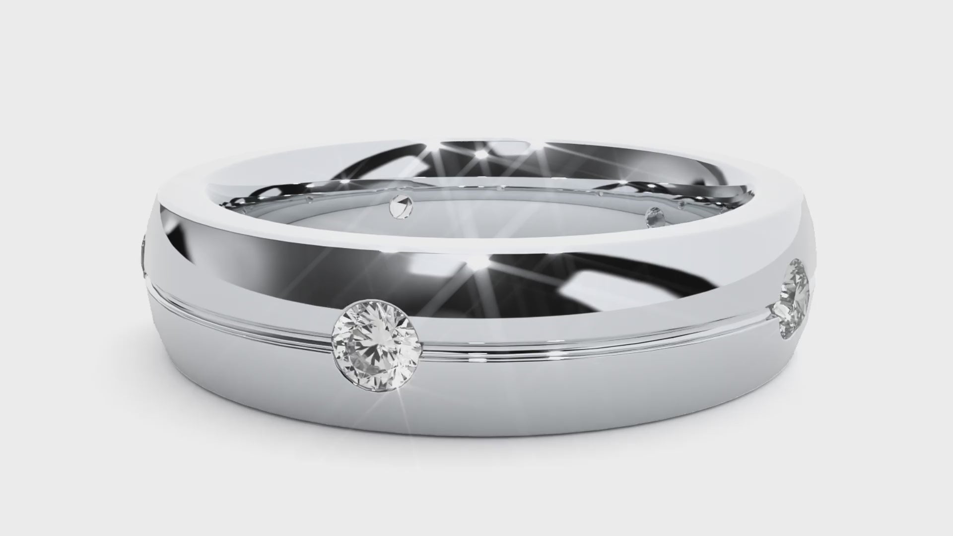 Margot Diamond Mens Studded Ring