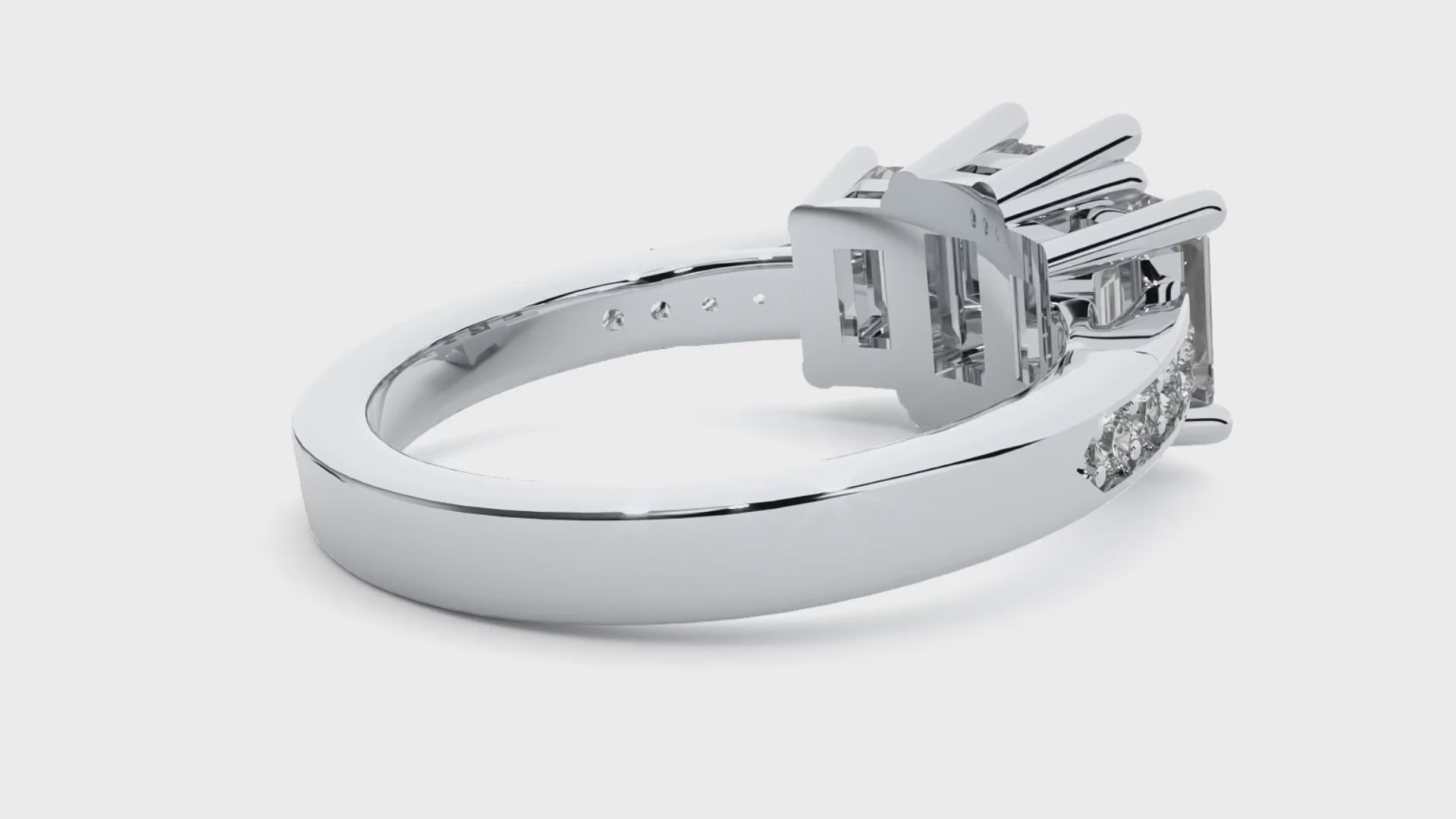 Aiyana Lab Grown Three-Stone Diamond Ring – Ethical & Graceful Design